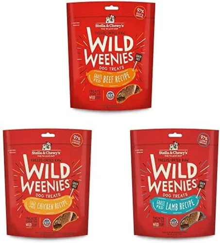 Miniatura 22 de Stella & Chewy's Golosinas para perros Wild Weenies crudas liofilizadas – Golosinas de entrenamiento con alto contenido de proteínas para perros
