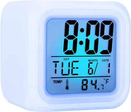 Miniatura 8 de Reloj analógico, reloj despertador que funciona con pilas, relojes de escritorio sin tictac para estudiantes, suministros de regreso a la escuela