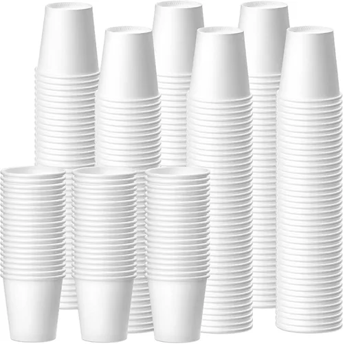 Miniatura 28 de Paquete de 50 vasos de papel blancos de 3 onzas, vasos desechables para el baño, vaso pequeño para enjuague bucal, vaso para aperitivos para agua
