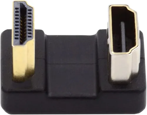 CY Cable 4K 360 grados hacia abajo opuesto en forma de U en ángulo trasero tipo A HDMI 1.4 macho a HDMI hembra adaptador convertidor de extensión