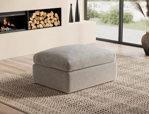 Miniatura 55 de ohllob Sofás seccionales Cloud de 110 pulgadas para sala de estar, sofá deshuesado en forma de L con otomana, sofá modular de 3 plazas, color negro