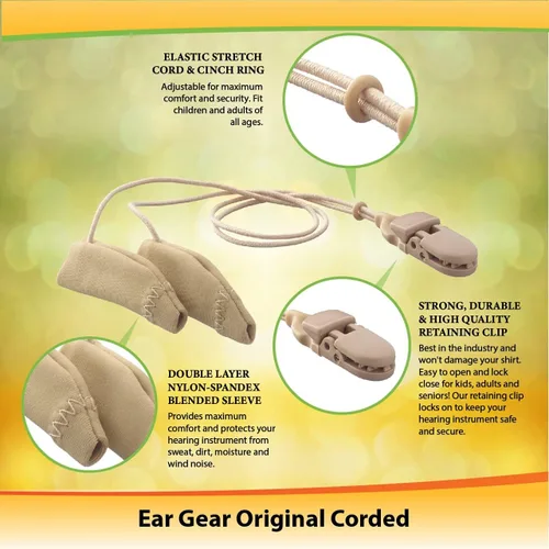 Miniatura 2 de Ear Gear Cable original – Protege audífonos o amplificadores auditivos de suciedad, sudor, humedad, pérdida, viento – Se adapta a instrumentos