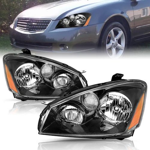 TUSDAR Juego de montaje de faros delanteros para Nissan Altima 2005/2006 de 4 puertas sedán halógeno para lado del conductor y del pasajero (carcasa
