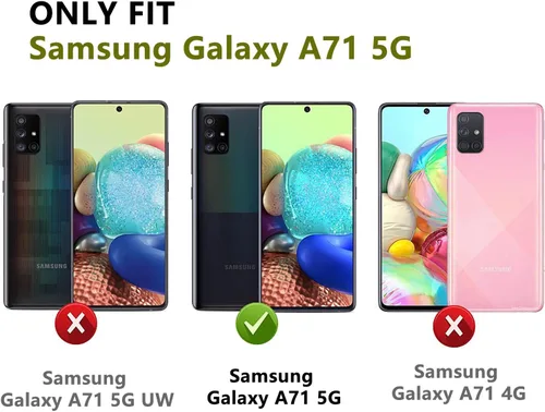 Miniatura 2 de Diseñado para Samsung Galaxy A71 5G Funda 2 en 1 Regalo Grado Militar Protección contra Caídas Cubierta Resistente de Servicio Pesado a Prueba