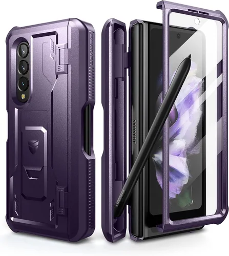 Miniatura 8 de Dexnor Shielder Series - Funda para Samsung Galaxy Z Fold 3 (2021), de grado militar, a prueba de golpes, resistente, con protector de pantalla