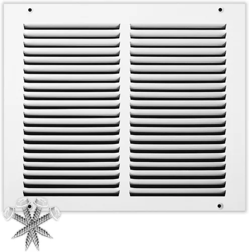 Miniatura 20 de HVAC Premium 30' x 10' [Abertura de conducto] Rejilla de aire de retorno de acero estampado plano - Pared lateral y techo - Cubierta de conducto