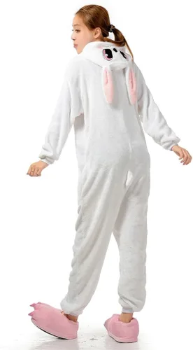Miniatura 2 de UreeUine Disfraz de conejo de Pascua rosa de felpa ultra suave para cosplay, Rosado
