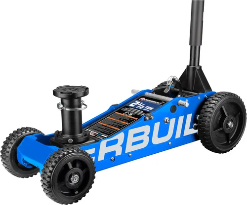 Miniatura 10 de Powerbuilt gato de garaje triple de 1360 kg, resistente para vehículos, camiones, automóviles, motocicletas, gato de transmisión, capacidad de 1.5