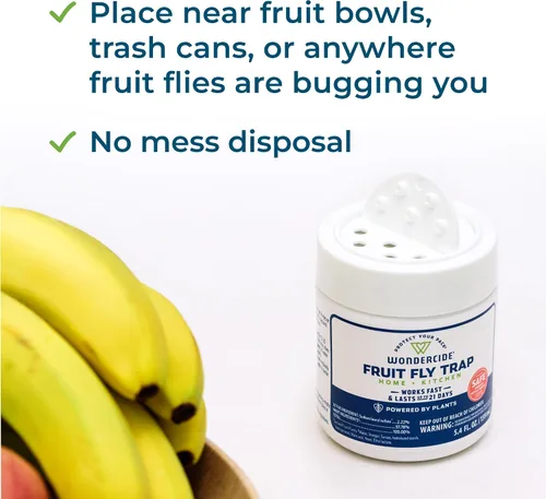 Miniatura 8 de Wondercide - Trampa para moscas de la fruta para cocina, el hogar y las zonas interiores - Matamoscas de la fruta - Seguro para mascotas y personas