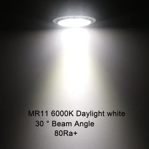 Miniatura 4 de ALIDE Bombillas LED MR11 GU4 de 6000 K, luz diurna blanca brillante fría de 3 W, reemplazo equivalente a halógeno de 20 W, 35 W, equivalente a