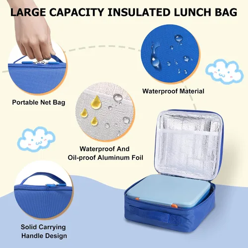 Miniatura 6 de Lonchera Bento para niños con termo, a prueba de fugas, con tarro de comida aislado de 8 onzas, bolsa de almuerzo, sin BPA, apta para lavavajillas