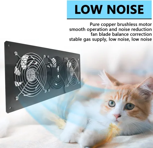 Miniatura 8 de Ventilador de escape solar, panel solar de 25 W con kit de 3 ventiladores de ventilación, ventilador alimentado por energía solar para cobertizo