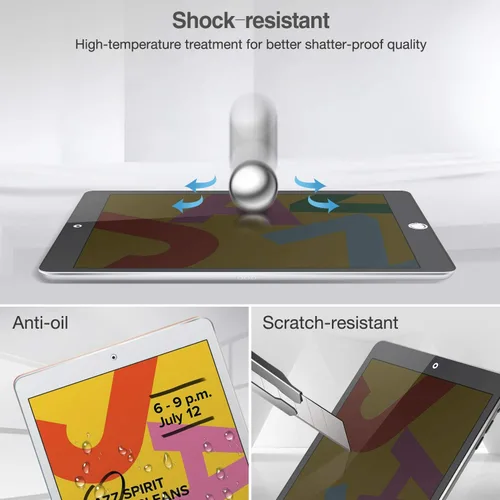Miniatura 5 de ProCase Protector de pantalla de privacidad para iPad 10.2, 9, 8, 7, 2021, 2020 y 2019, protector de película de vidrio templado antiespía