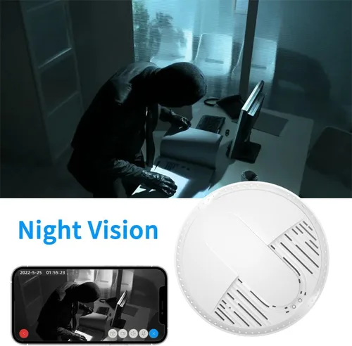 Miniatura 5 de Detector de humo, cámara oculta, detector de humo con detección de movimiento y visión nocturna, 10000 mAh/Sin mensual gratis/Control de aplicación