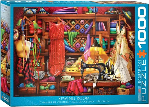 EuroGraphics (EURHR Sewing Craft Room - Rompecabezas de 1000 piezas, 1000 piezas, color azul