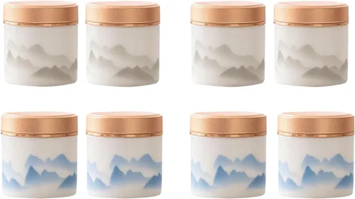 Miniatura 21 de Set de urnas pequeñas de 3 piezas - Juego de urnas pequeñas decorativas de cerámica para cenizas humanas - Honra a tu ser querido perdido