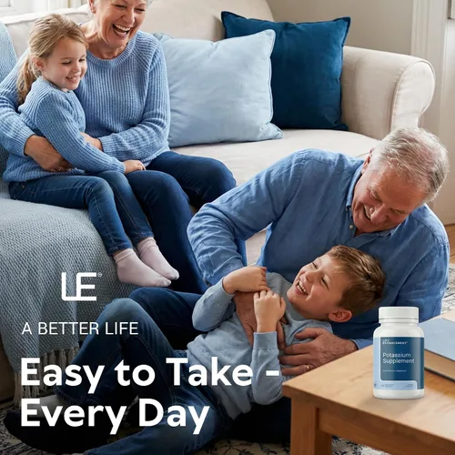 Miniatura 10 de Life Enhancement Suplemento de Potasio de Alta Absorción para la Salud de los Músculos, el Cerebro y los Huesos - Sin Aditivos. Suplemento