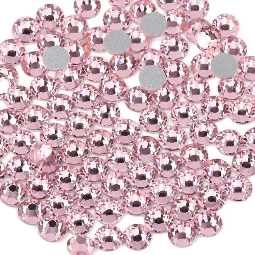 Miniatura 66 de Beadsland 1440 diamantes de imitación de cristal con parte trasera plana, gemas redondas, ámbar, SS3, 0.047-0.055 in