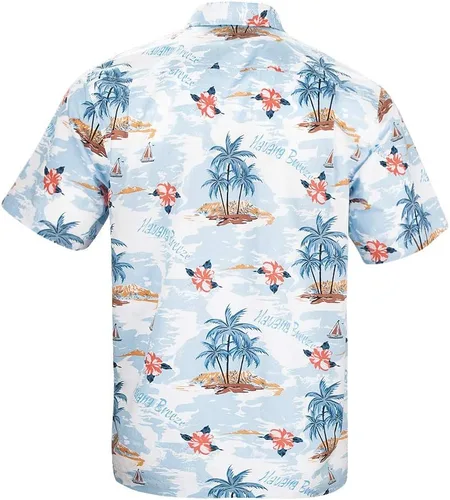 Miniatura 2 de Camisas hawaianas de algodón de ajuste regular de manga corta con botones para hombre