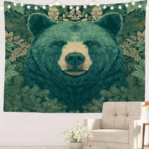 Miniatura 24 de Batmerry Abstract Repeat Polyester Tapestry, Tiled Directional Lightweight Wall Hanging High-Definition Print Backdrop For Dorm Room Bedroom Living