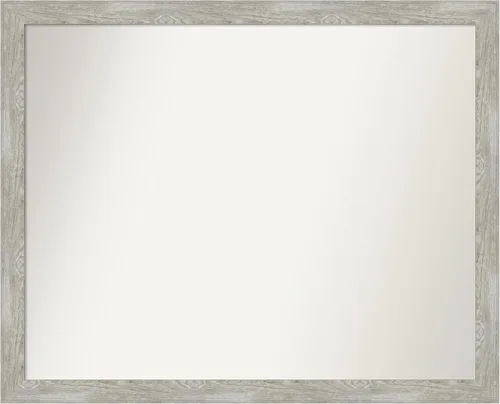 Miniatura 19 de Amanti Art Espejo de baño gris para sobre el fregadero, 31 x 48 pulgadas, espejo de tocador rectangular estrecho de color gris, marco de madera