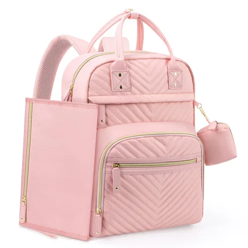 Miniatura 7 de Tuwubi Mochila para pañales, bolsa de viaje Baby Essentials, mochilas impermeables multifunción, artículos esenciales de viaje con correas para Gris