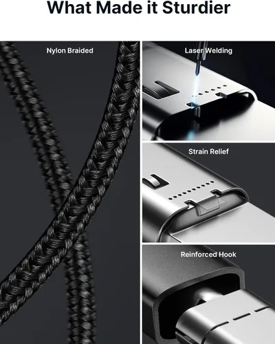 Miniatura 7 de JSAUX Cable USB C a USB C de 100 W [2 unidades de 3.3 pies], cable de carga rápida tipo C para iPhone Air/iPhone 17/iPhone 17 Pro/iPhone 17 Pro Max
