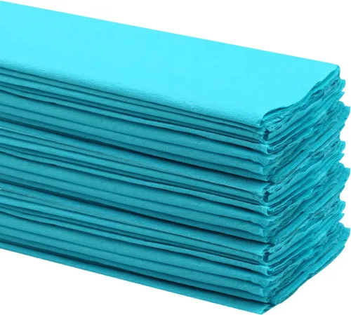 Miniatura 18 de Pliegues de papel crepé (30 hojas), 20 pulgadas de ancho por 3.2 pies de largo, papel crepé mexicano, 21 colores surtidos (verde claro)
