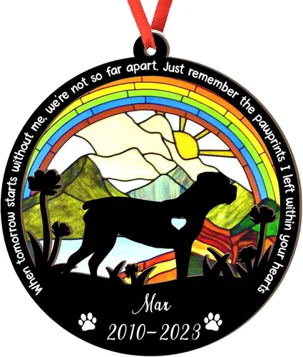 Miniatura 24 de Adorno personalizado para atrapasoles de sabueso afgano, adorno de Navidad de sabueso afgano, regalo para perro amante, sabueso afgano conmemorativo