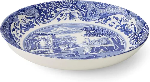 Miniatura 7 de Spode Tazón para pasta italiana azul, juego de 4 9 pulgadas, blanco Loza de loza, fabricada en Inglaterra, apta para lavavajillas y microondas