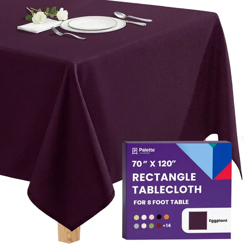 Miniatura 15 de Gee Di Moda - Mantel rectangular de 60 x 84 pulgadas – Mantel rectangular de poliéster lavable para mesa de 5 pies