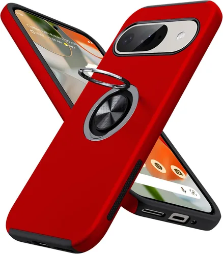 Miniatura 30 de JAME Funda para Google Pixel 7 Pro, Funda de Ajuste Delgado para Pixel 7 Pro con Soporte de Anillo Kickstand