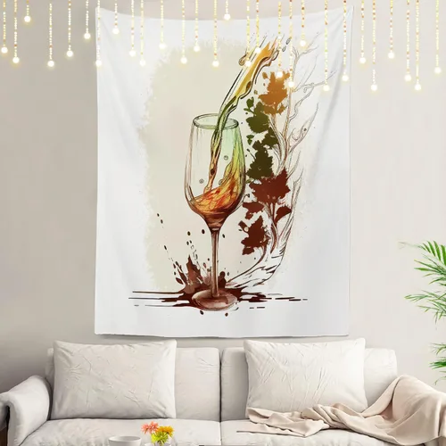 Miniatura 73 de Shrahala Tapiz de pared con paisaje de lago de otoño, bosque amarillo, para colgar en la pared, tapiz grande, decoración de fibra de poliéster