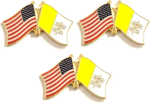 Miniatura 154 de 3 Pines de solapa con banderas de Estados Unidos y países internacionales, paquete de 3 pines dobles con diseño de banderas de Estados Unidos