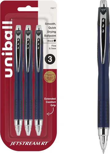 Miniatura 8 de Uniball 70879 Uni-Ball Jetstream Punta Fina 0.7 Mm Paquete de 3, Surtido