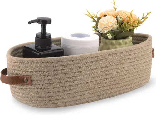 Miniatura 9 de Cesta para Inodoro, Cesta de Almacenamiento Tejida para la Parte Superior del Tanque del Inodoro, Decoración del Hogar Estilo Granja, Cestas