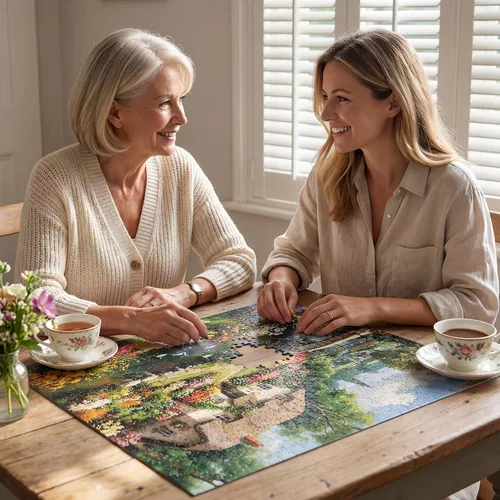 Miniatura 5 de Rompecabezas para adultos de 1000 piezas, paisaje natural de campo inglés de primavera, rompecabezas de 1000 piezas para adultos mayores