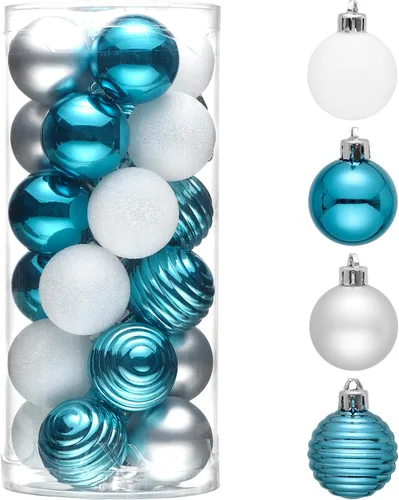 Miniatura 11 de Valery Madelyn - Juego de adornos pequeños de 1.57 pulgadas para árbol de Navidad, adornos de bolas colgantes inastillables para decoración de dorado