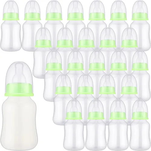 Miniatura 11 de SiliFine Juego de 48 botellas de regalo para baby shower, juego de bebida, mini botellas de regalo para revelación de género, suministros de fiesta