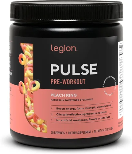 Miniatura 17 de LEGION Pulse Pre Workout - Bebida preentrenamiento de óxido nítrico totalmente natural para aumentar la energía, sin creatina, endulzada