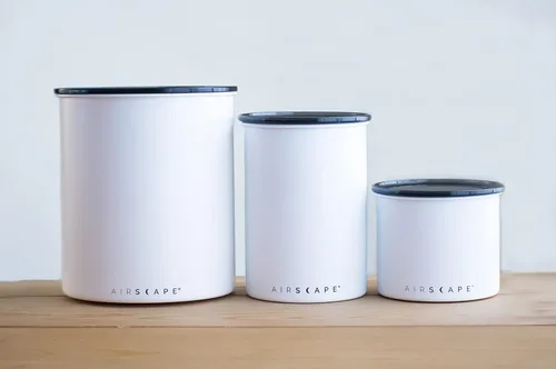Miniatura 4 de AirScape Steel Coffee Canister Family - Juego de 3 recipientes de almacenamiento de alimentos - Tapa hermética patentada de Estados Unidos - Extrae
