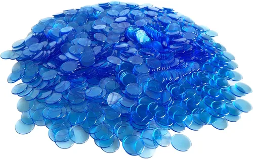 YH Poker 1000 fichas de marcadores de fichas de bingo – Discos de plástico, juego de contadores de fichas, ideal para fiestas, aula, juegos, noche,