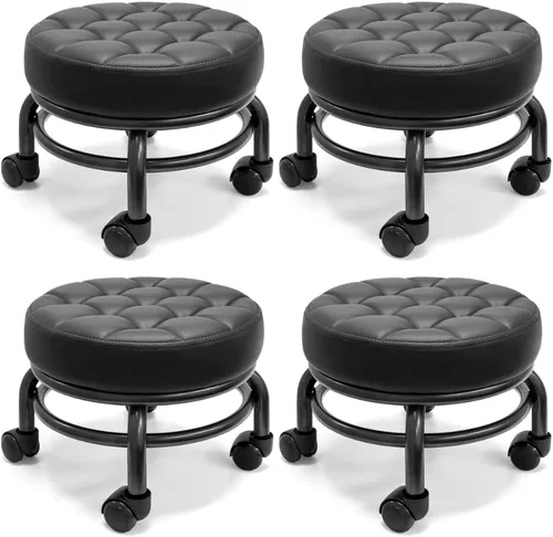 Miniatura 5 de A&A Taburete rodante/Scoot Cómodo Resistente/Resistente Rotación de 360 grados Acubest bajo al suelo (1)