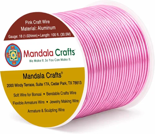 Miniatura 292 de Mandala Crafts - Alambre de aluminio anodizado de 8 calibre para hacer joyas - 9.75 m de alambre flexible negro colorido - Flexible para bonsái