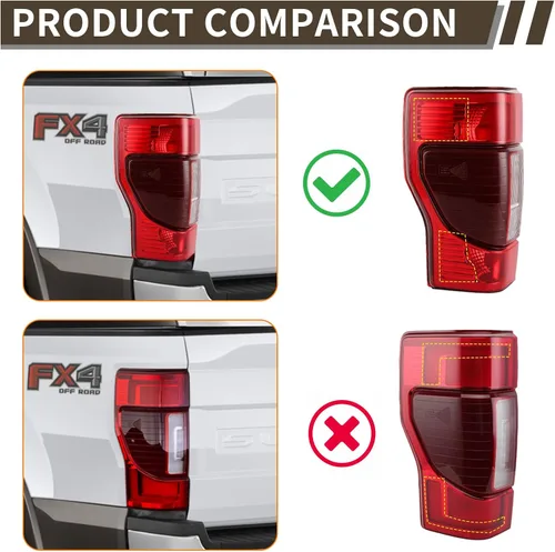 Miniatura 5 de Conjunto de luz trasera trasera izquierda del lado del conductor, compatible con Ford F250 F350 2020 2021 2022 Super Duty luz trasera trasera Tipo