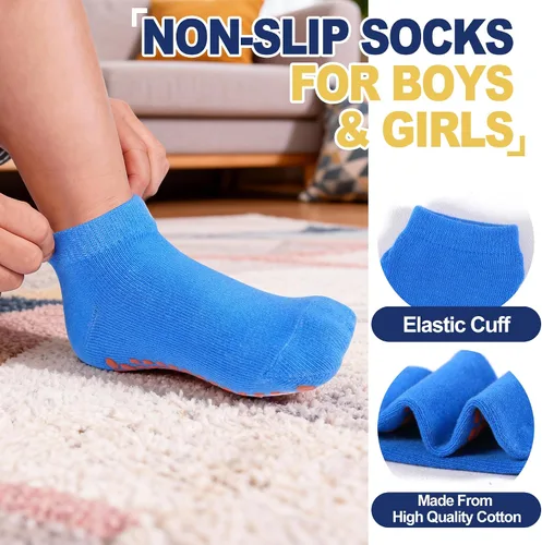 Miniatura 4 de Tphon Non Slip Kids Trampoline Socks with Grippers for Toddler Children - Anti Skid Grip Socks for Boys & Girls