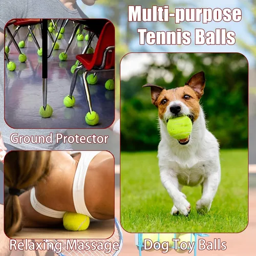 Miniatura 5 de Magicorange Pelotas de tenis, paquete de 12 pelotas de tenis de entrenamiento avanzado, pelotas de práctica, vienen con bolsa de malla para un fácil