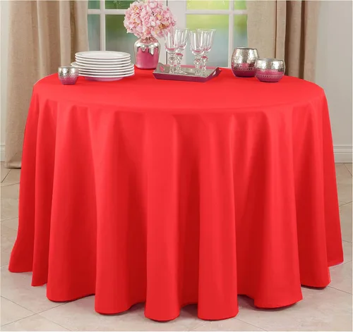 Miniatura 9 de Mantel de comedor o cocina, 100% poliéster, 100 % poliéster, redondo de 72 pulgadas (1 unidad)