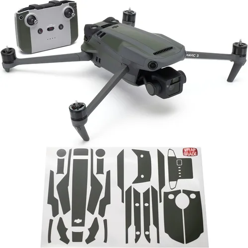 Miniatura 11 de WRAPGRADE Adhesivos parciales para DJI Mavic 3 / Mavic 3 Classic Accent Color (AIRFORCE SILVER)