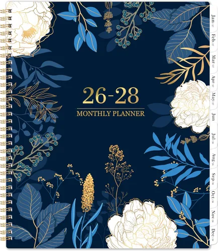 Miniatura 14 de Agenda mensual 2026-2027 – julio 2026 – diciembre 2027, agenda mensual 18 / calendario 2026-2027, 9 x 11 pulgadas, 18 meses, pestañas coloridas